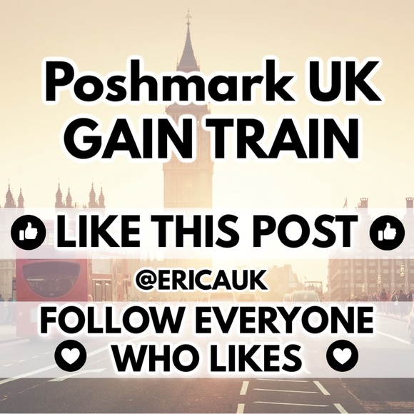POSHMARK UK 🇬🇧 GAIN TRAIN 🚂 LIKE THIS POST 👍🏻 FOLLOW ALL LIKERS ♻️ - Picture 3 of 3
